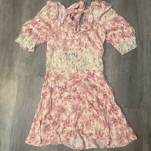 Free People Floral Lucie Mini Dress